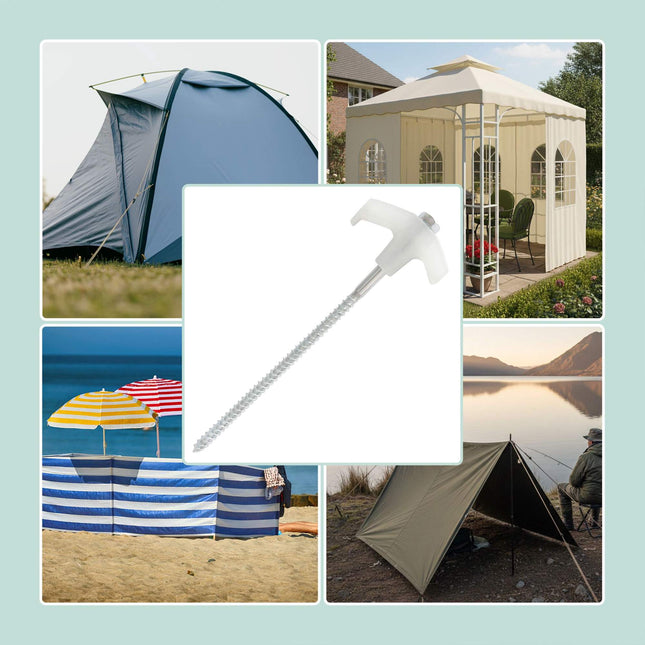 Kolíky stanové šroubovací s adaptérem na vrtačku, 20 ks v pouzdru