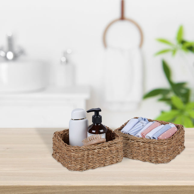 Seagrass storage basket in 5 parts