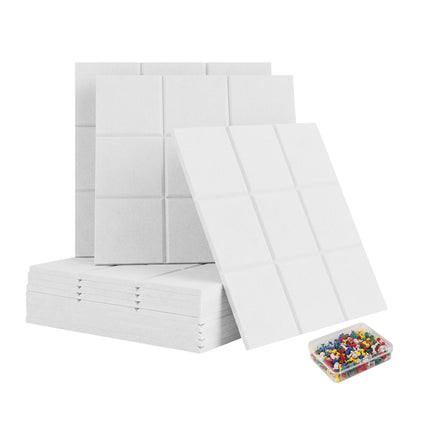 Selbstklebende Filz-Pinnwände, 12er-Pack, Quadratisch