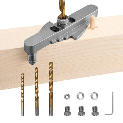 Self-Centering Doweling Jig Kit, 1/4-3/8 in Bits