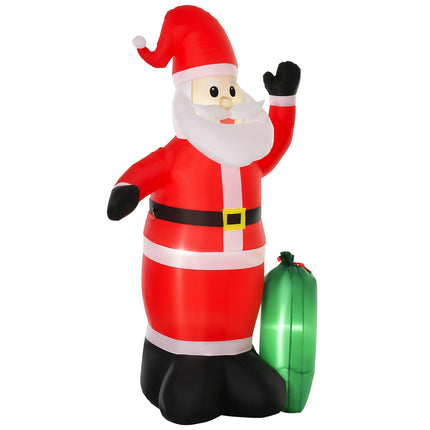 Nafukovací dekorace Santa Claus s LED osvětlením, 148x85x240 cm