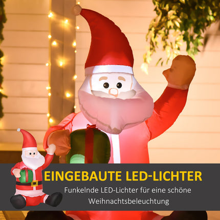 Inflatable Santa Christmas decoration with LED lights
