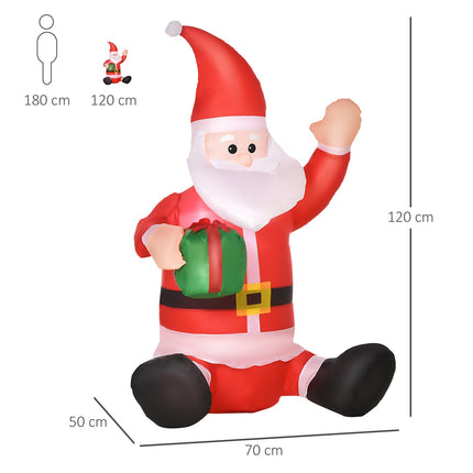 Inflatable Santa Christmas decoration with LED lights