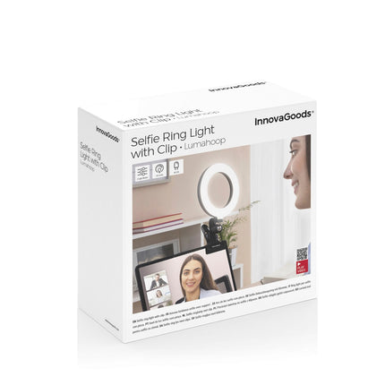 Lampa kruhová selfie s klipem Lumahoop InnovaGoods