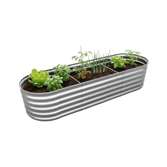 Semi-Circular Metal Planter Box – Raised Garden Bed