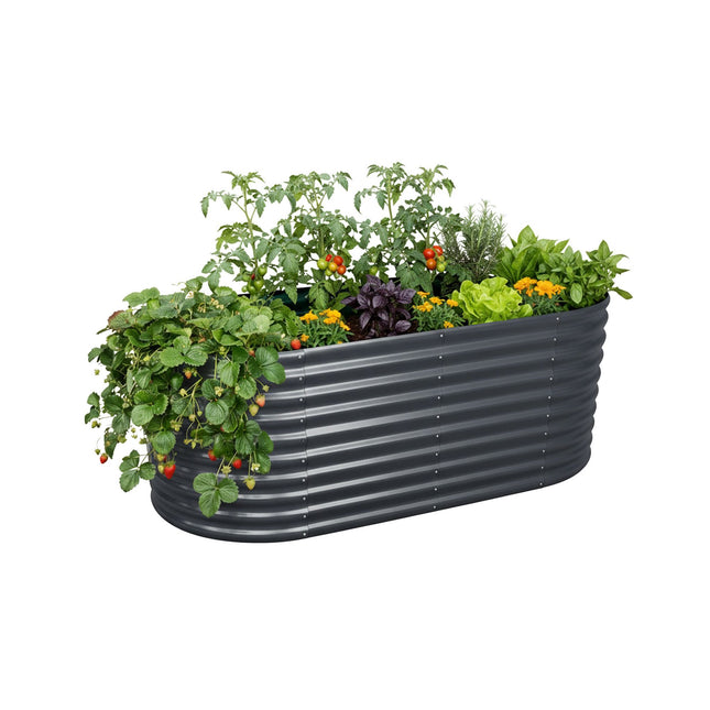 Semi-Circular Raised Garden Bed, Galvanized Steel