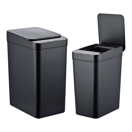 Koše kuchyňské senzorové, sada 9L a 15L, černé, automatické