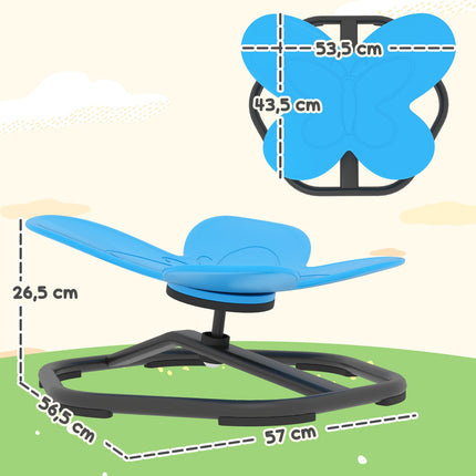 Sensorischer Drehstuhl für Kinder, Schmetterlingsform, Blau