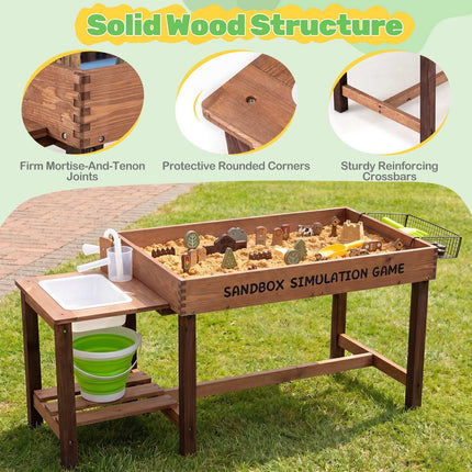 Sensory Table with Water Pump, Sink & 33 Sand Toys