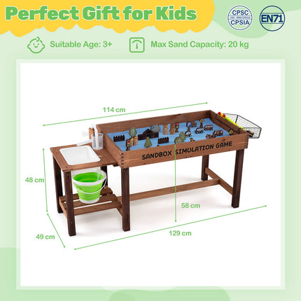 Sensory Table with Water Pump, Sink & 33 Sand Toys