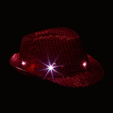 Klobouky s flitry LED, sada 2 ks