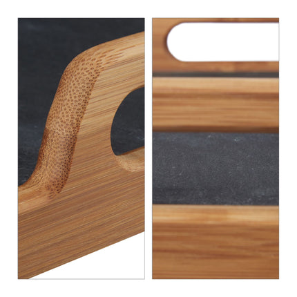 Serving tray with slate plate