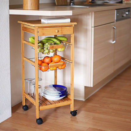 Serving trolley with 2 baskets