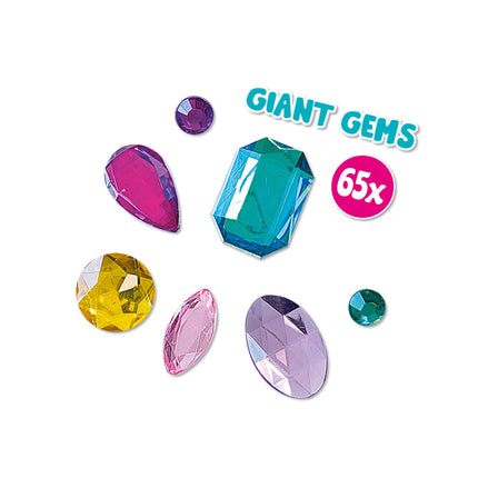 Ses diamantové malování s velkými kamínky