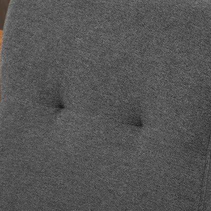 Jídelní židle sada 2 ks, čalounění len-polyester, tmavě šedá
