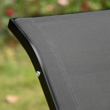 Sada 2 ks ergonomických lehátek, tmavě šedý textil