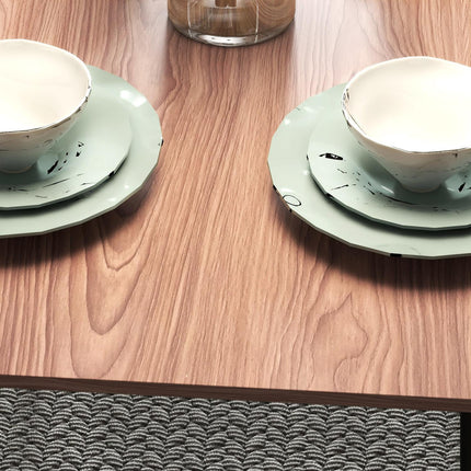 Jídelní set se 4 židlemi, teak a ocel, moderní design