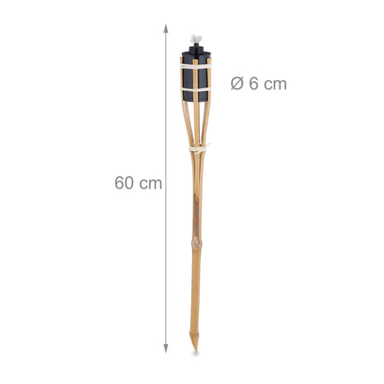 Sada 10 ks zahradních pochodní 60 cm