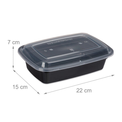 Sada 10 ks meal prep boxů, 1 přihrádka
