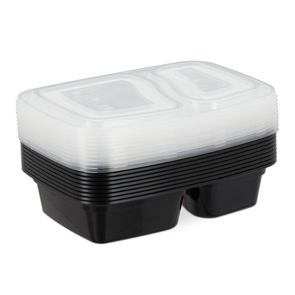 Sada 10 ks meal prep boxů, 2 přihrádky