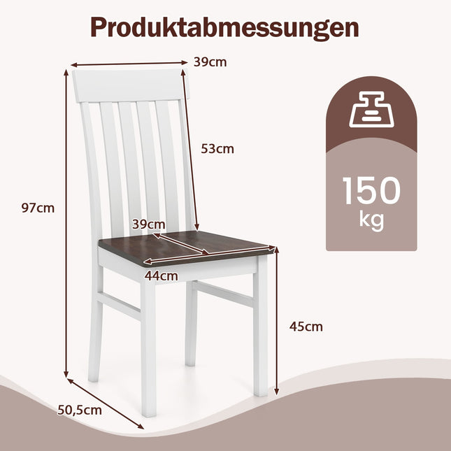 Sada 2 ks jídelních židlí bez područek, ergonomické, hnědá