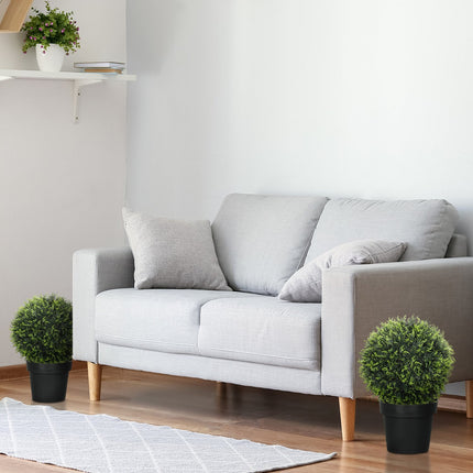 Umělý cedr v truhlíku, sada, 45cm – dekorace do interiéru i exteriéru