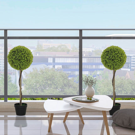 Umělý eukalyptus – výška 90cm, sada 2 ks, dekorativní