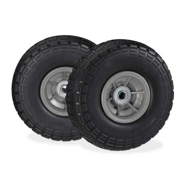 Set of 2 PU wheelbarrow tires 4.1/3.5-4