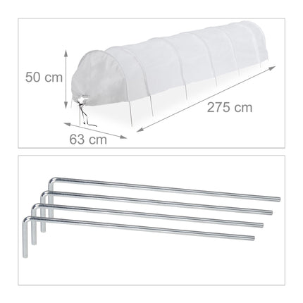 Sada 2 ks PVC pěstebních tunelů 3,4 m