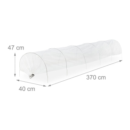 Sada 2 ks PVC pěstebních tunelů 3,7 m