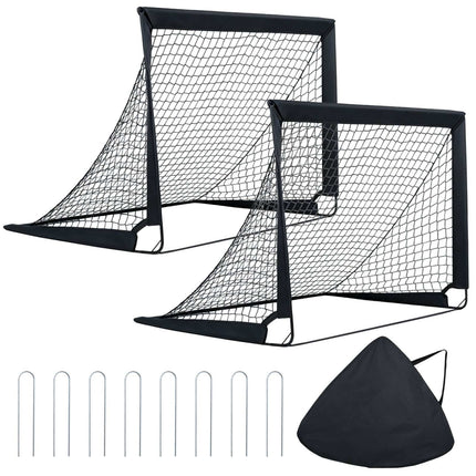 Set of 2 Pop-Up Football Nets with Carry Bag & Stakes