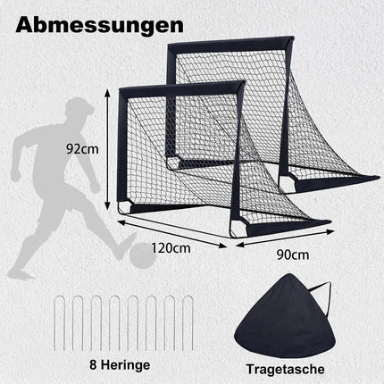 Set of 2 Pop-Up Football Nets with Carry Bag & Stakes