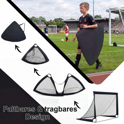 Set of 2 Pop-Up Football Nets with Carry Bag & Stakes
