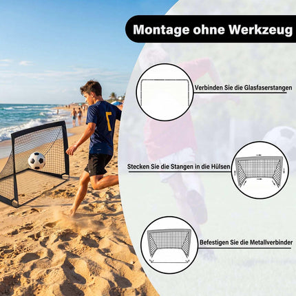 Set of 2 Pop-Up Football Nets with Carry Bag & Stakes