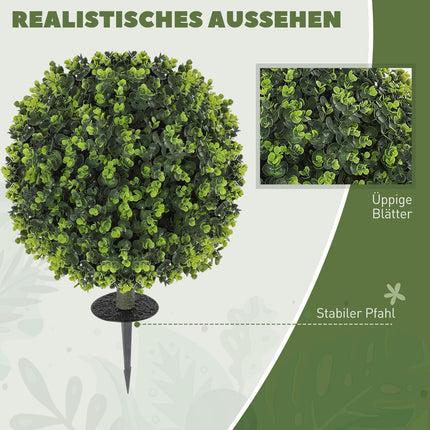 Umělé buxusové koule, 40cm, realistická plastová dekorace