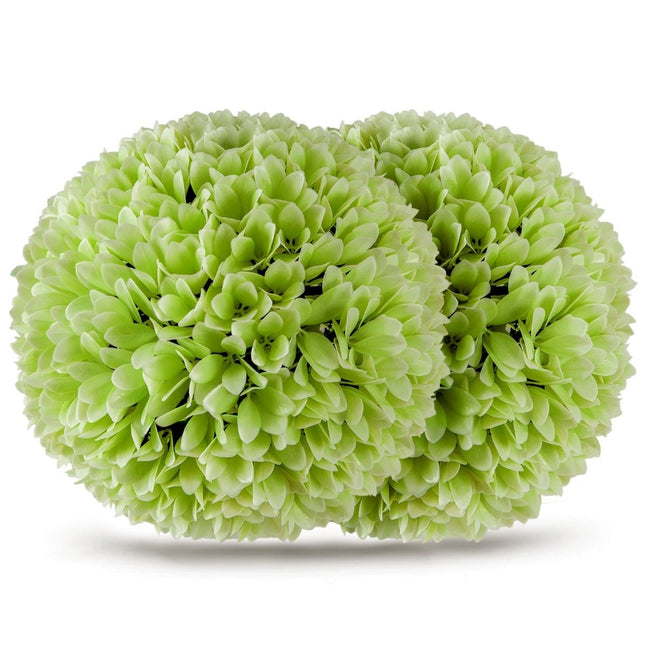 Sada 2 ks buxusových koulí, UV odolné dekorativní koule, tvarovaná umělá rostlina, dekorativní rostlina, průměr 28 cm, zelená