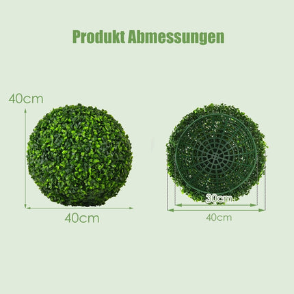 Set of 2 boxwood balls, boxwood balls, UV-resistant topiary, artificial plant, decorative plant
