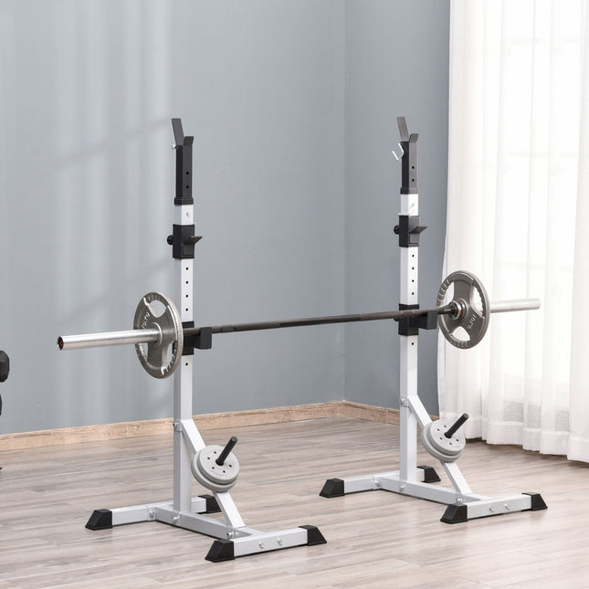 Adjustable 3-level steel dumbbell and barbell rack
