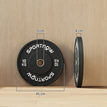 Sada kotoučů k činkám, 2x10kg, Ø 50mm, černá