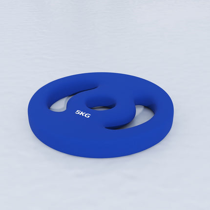 Kotouče na činku 2 x 5 kg, modrá, otvor 30 mm