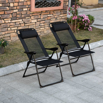 Skládací zahradní židle s nastavitelnou opěrkou, nosnost 120 kg