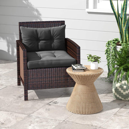 Podsedáky na zahradní židle, tloušťka 10 cm, tmavě šedý polyester