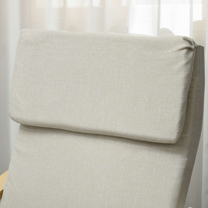 Armchairs Set, Cream White Linen, Armrests & Headrests