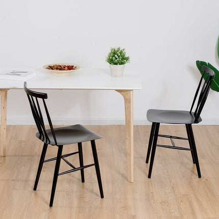 Sada 2 ks kovových jídelních židlí s výškou sedu 43,5 cm, opěradlo ve tvaru X, balení 2 ks industriální trattoria židle