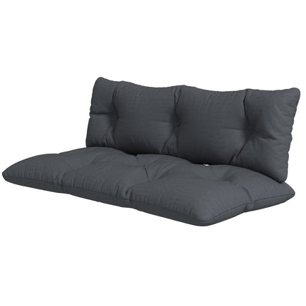 Outdoor pallet cushions, dark grey, UV protected, set of 2