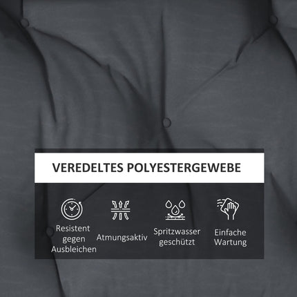 Outdoor pallet cushions, dark grey, UV protected, set of 2