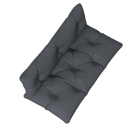 Outdoor pallet cushions, dark grey, UV protected, set of 2