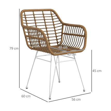 Jídelní židle z ratanu, ergonomické, nosnost 120 kg, boho styl