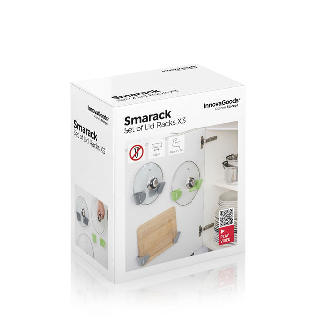 Sada 3 ks samolepicích držáků na poklice Smarack InnovaGoods