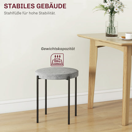4 stohovatelné jídelní židle ve vzhledu sametu s čalouněným sedákem